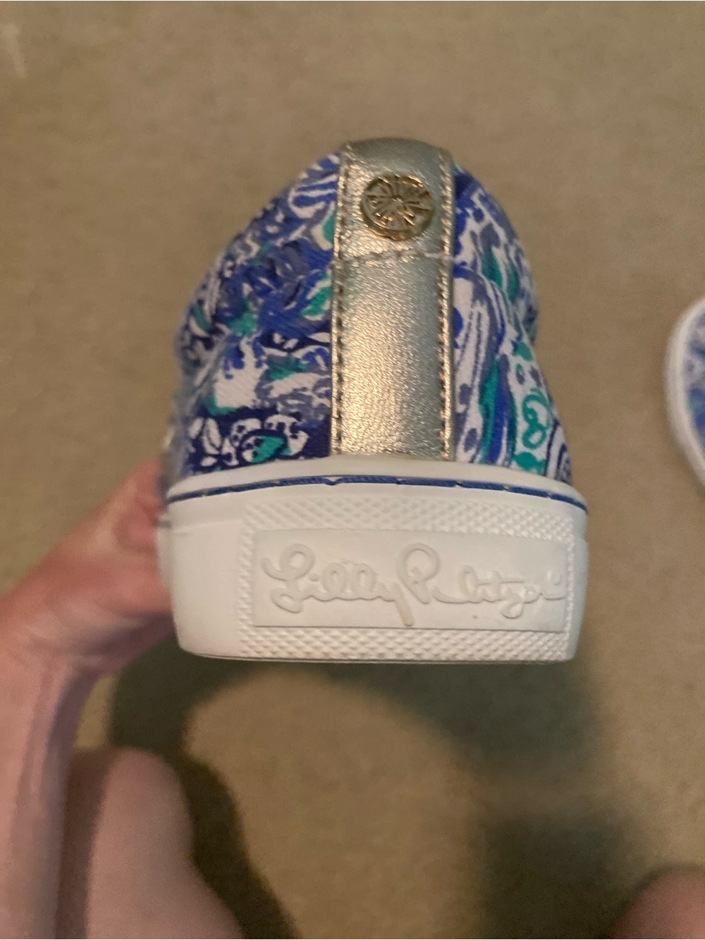 Lilly Pulitzer Blue & Teal Slip-Ons - Picture 5 of 6